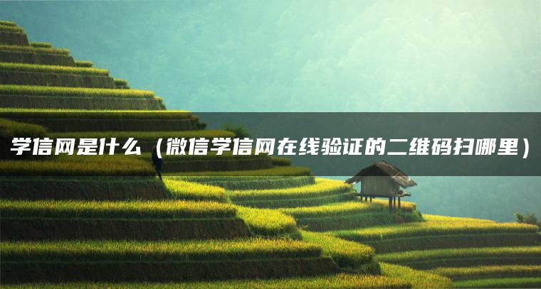 学信网是什么（微信学信网在线验证的二维码扫哪里）
