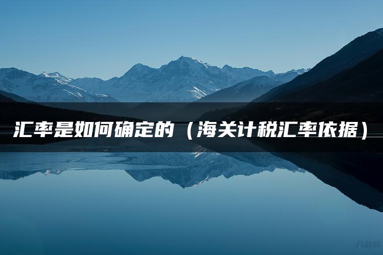 汇率是如何确定的（海关计税汇率依据）