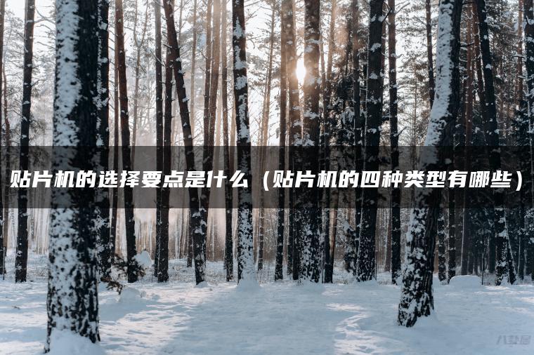贴片机的选择要点是什么（贴片机的四种类型有哪些）