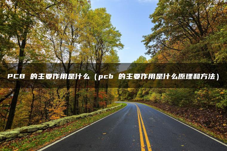 PCB 的主要作用是什么（pcb 的主要作用是什么原理和方法）